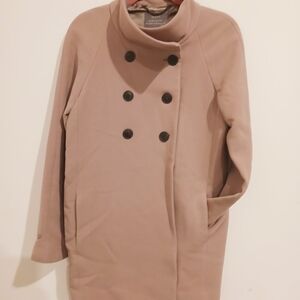 J. Crew Double Cloth Coat in Neutral Pink
